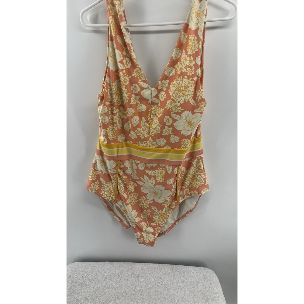 Matilda Jane Dream Chasers So Peachy Floral One Piece Swimsuit Women Sz L